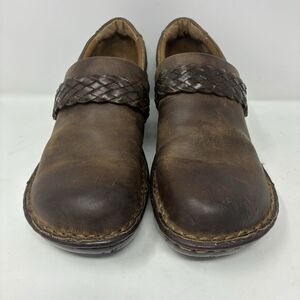 BOC Born Concept Peggy Clogs Women’s SZ 9 M Brown Leather Slip On Comfort Shoes